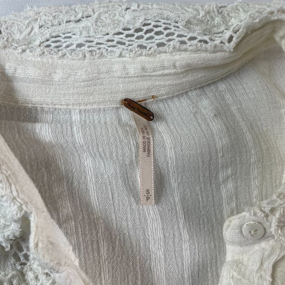 Free People Long sleeve button up shirt with lace. - Picture 9 of 9